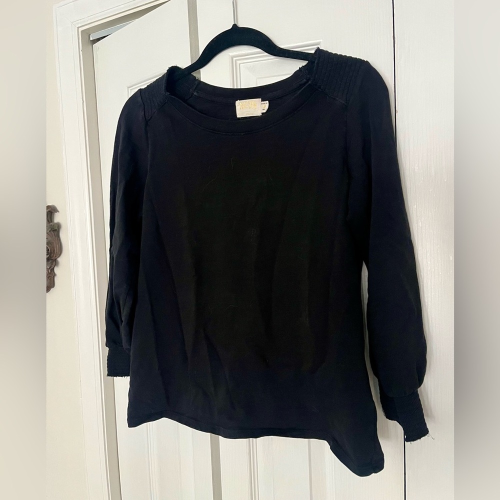 NATION Smocked Black Top